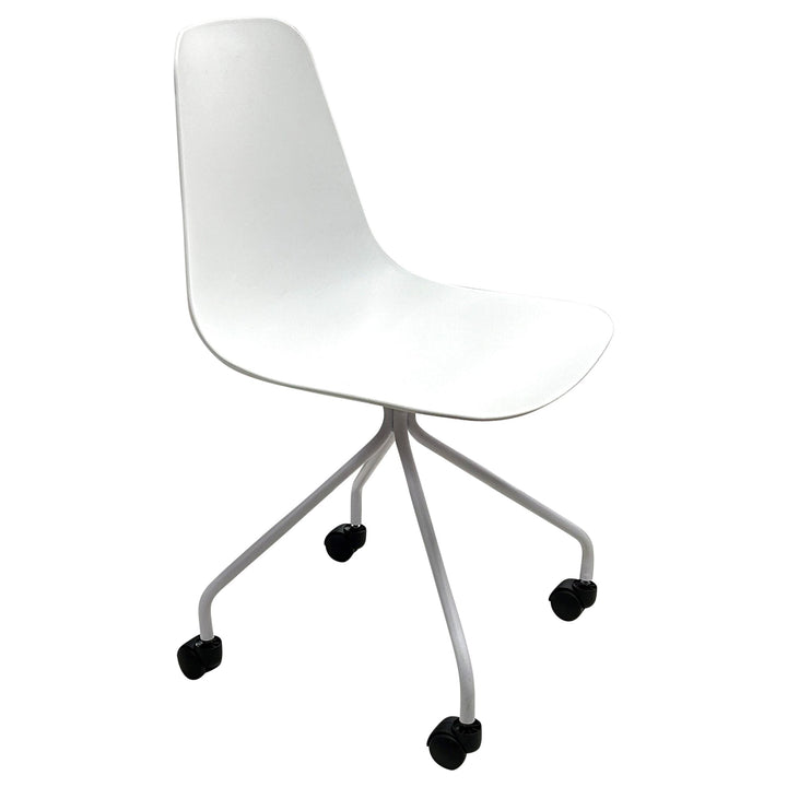 Multipurpose Mobile Light Task Chair, White - Preowned