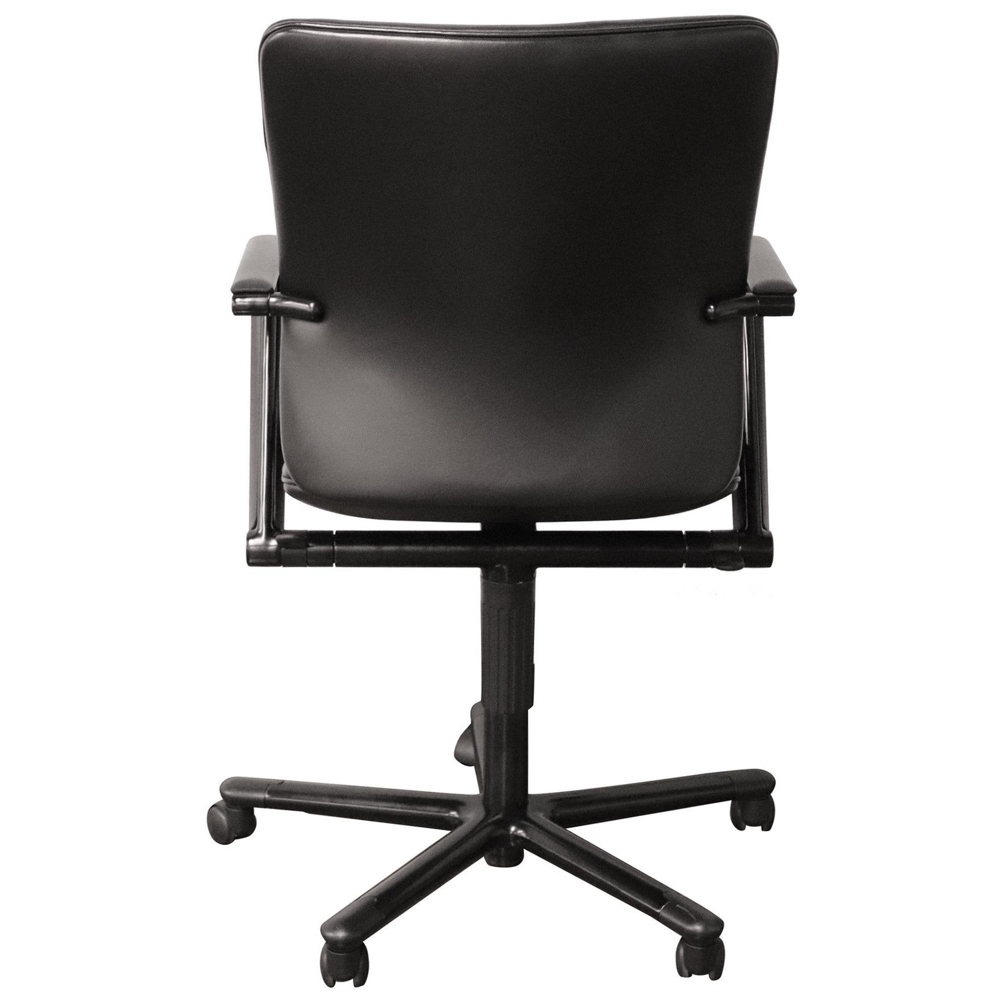 Black Vinyl Conference Chair, Preowned