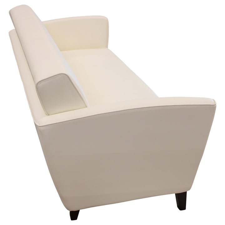 Compel Levengo 3 Seat Sofa, Leather White, New - CLOSEOUT