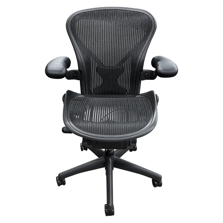 Herman Miller Aeron Ergonomic Task Chair Size A, Posture Fit, Carbon Mesh - Preowned