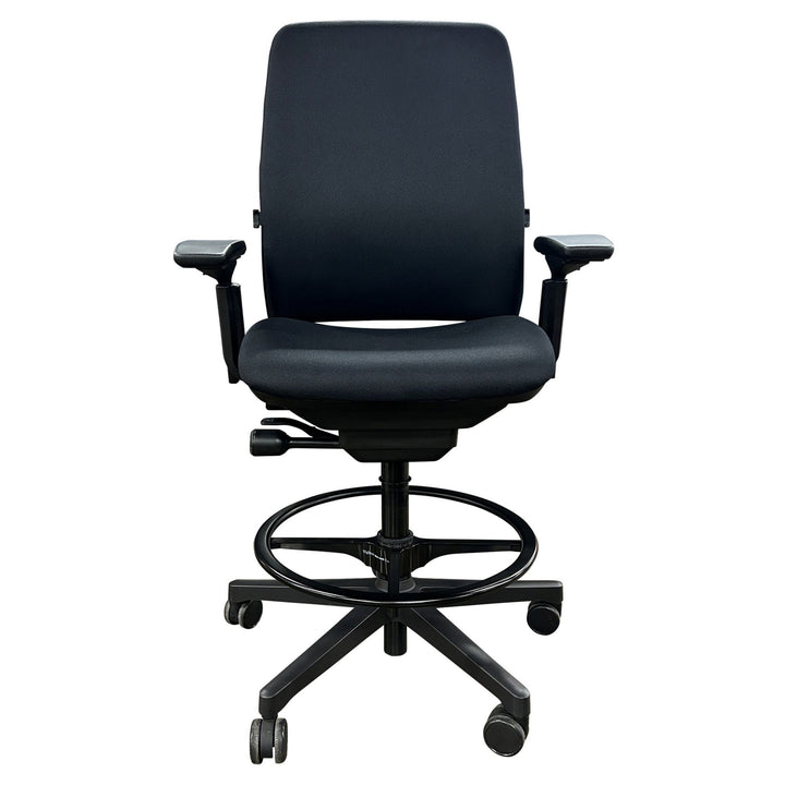 Steelcase Amia Ergonomic Task Arm Stool, Black - Preowned