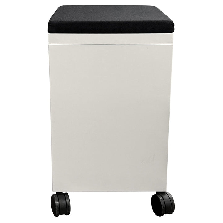 Teknion Mobile Box/File Pedestal w/ Cushion, White - Preowned