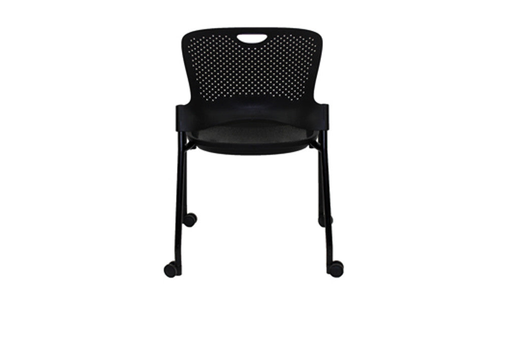Herman Miller Caper Stack Chair with FLEXNET Seat, Black - Preowned