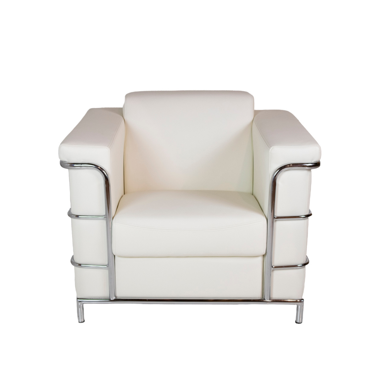 Compel Zia Lounge Armchair - White - New CLOSEOUT