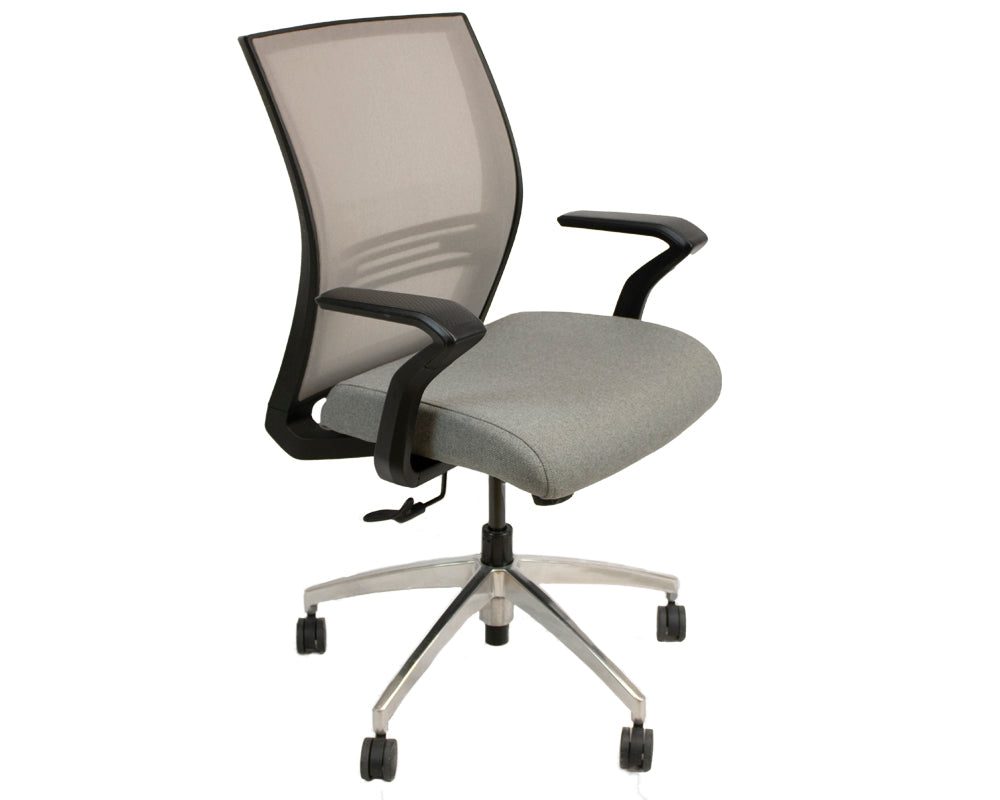 Sit On It Amplify Chair with Arms - Grey - Preowned