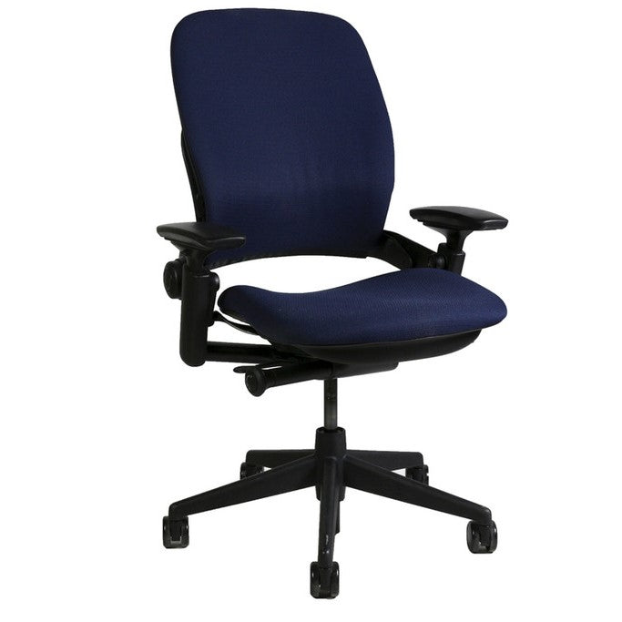 Steelcase Leap V2 Ergonomic Task Chair, Blue - Preowned