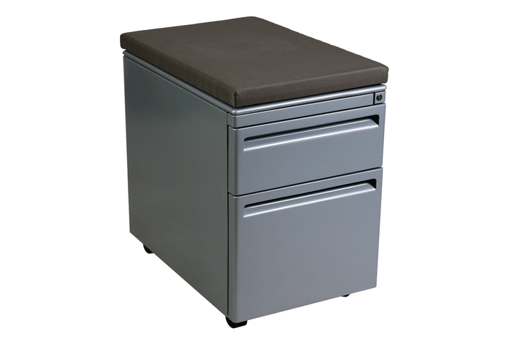 Haworth Mobile Box/File Pedestal w/ Cushion - Repainted