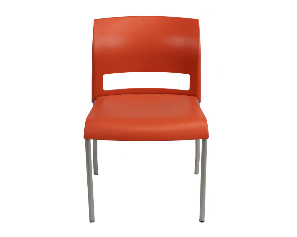 Steelcase Armless Move Chair - Chili Red - Preowned