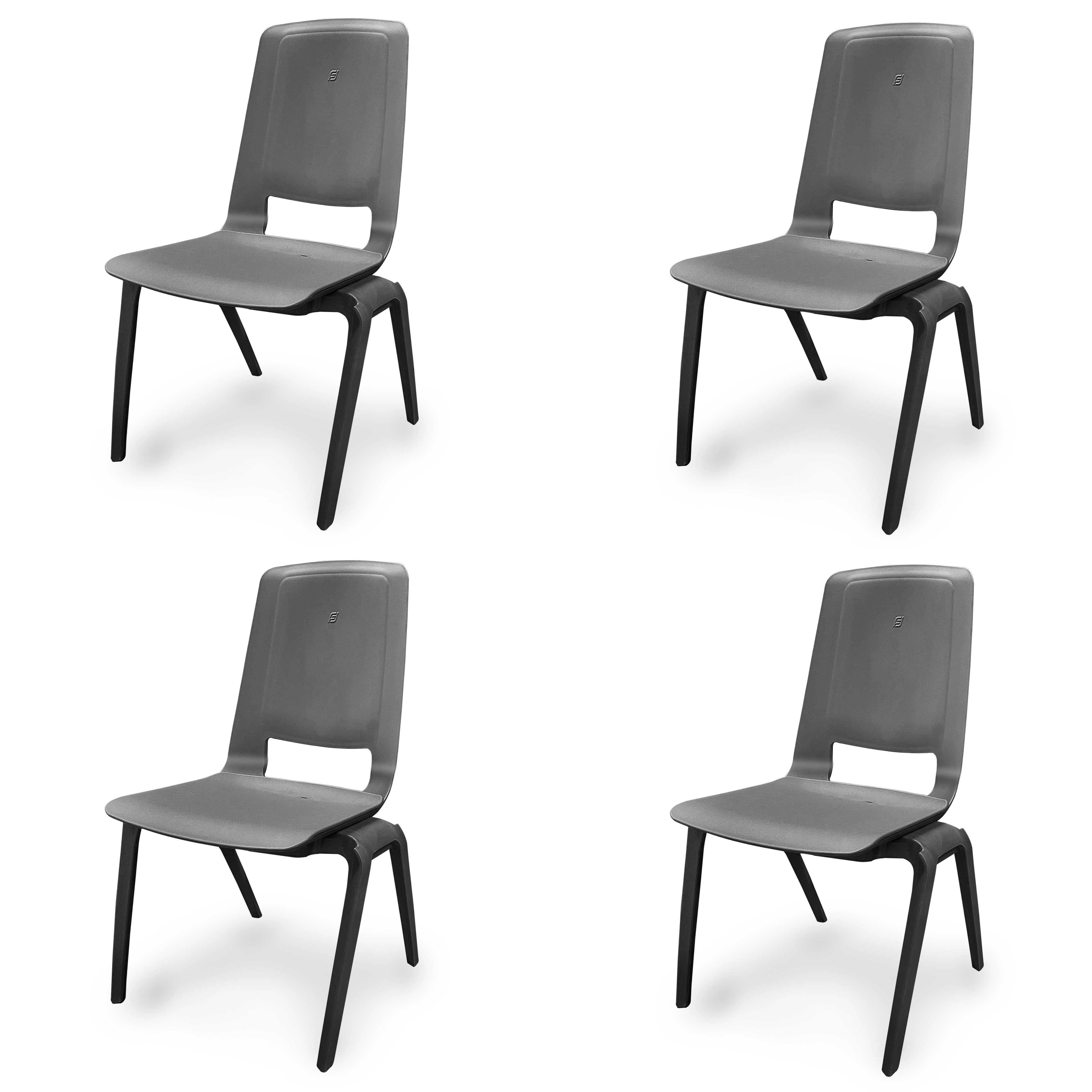 Compel Fila Stackable Chair, 4 Pack - New