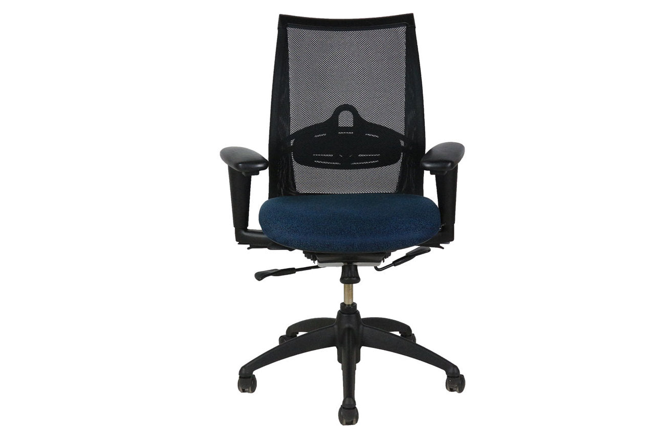 Haworth Tag Task Chair, Blue - Preowned