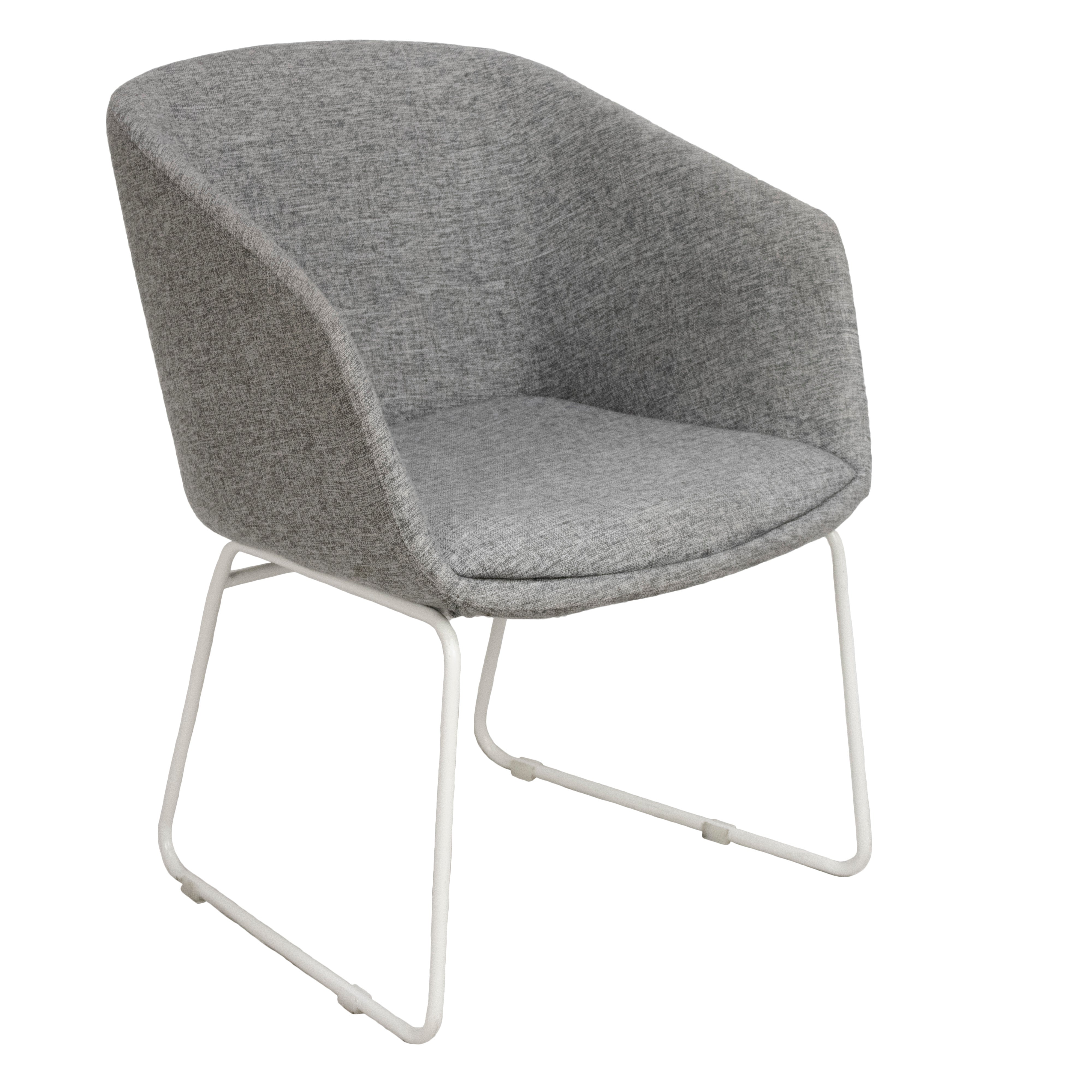 Grey Sled Base Bucket Side Chair - Preowned
