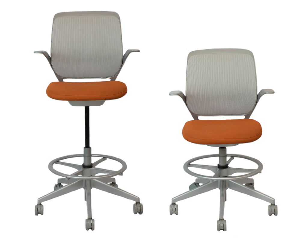 Steelcase Cobi Stool - Orange - Preowned
