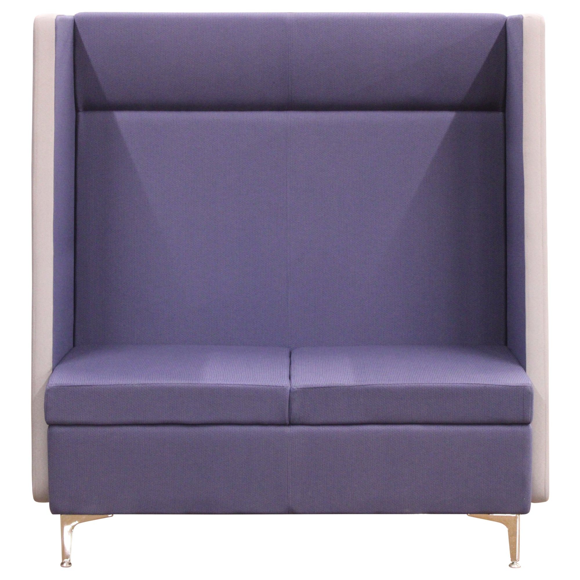 Kimball Villa 2-Seat Lounge w/Semi-Private Shade, Blue Seat - Preowned