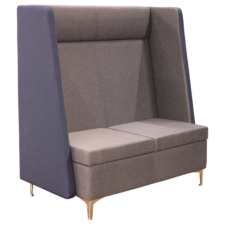 Kimball Villa 2-Seat Lounge w/Semi-Private Shade, Grey Seat - Preowned