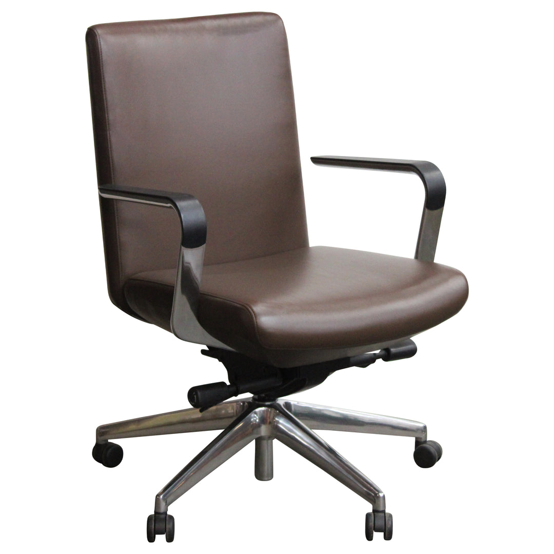 Gunlocke Avoca Mid-Back Conference Chair, Brown - Preowned