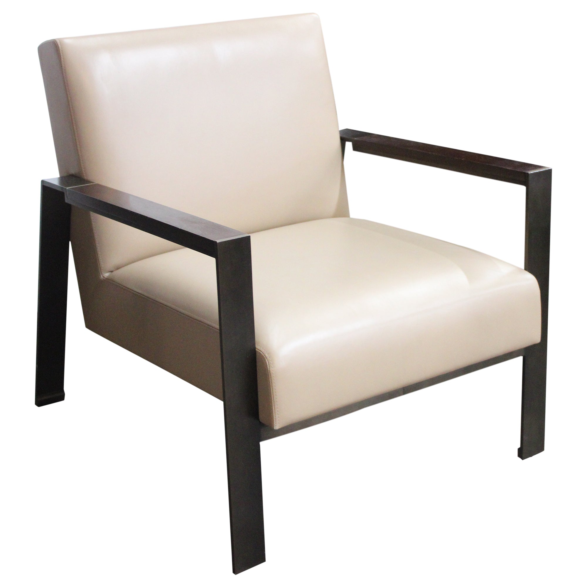 Holly Hunt New Linden Lounge Chair, Tan - Preowned CLOSEOUT