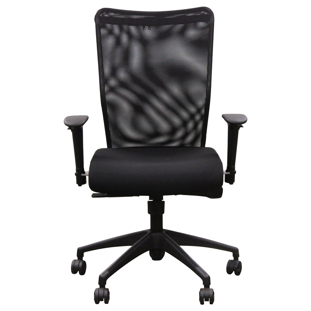 Compel Argos Task Chair w/Zippered Mesh, Black - Preowned