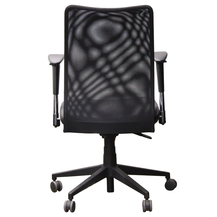 Compel Argos Task Chair w/Leather Seat, Black - Preowned