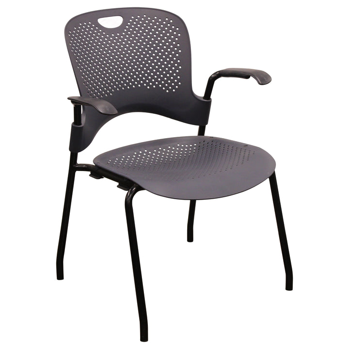 Herman Miller Caper Side Chair W/Arms, Black - Preowned