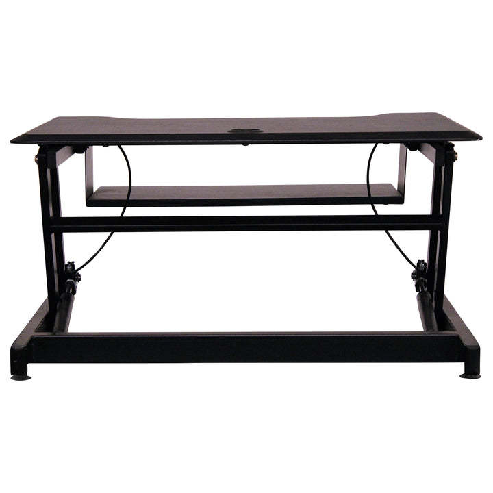 Height Adjustable Desk Mount, Black - Preowned