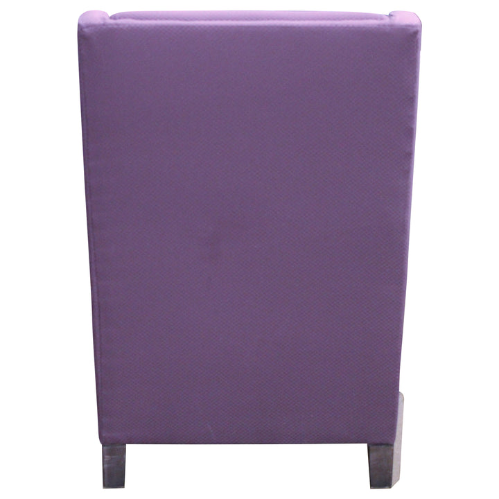 High Back Armchair with Lumbar Cushion, Purple - Preowned