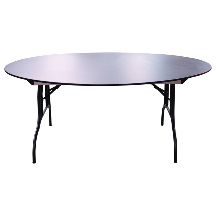 MityLite 72" Round Folding Table, Black - Preowned