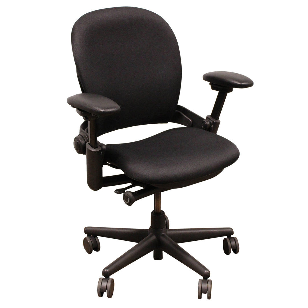 Steelcase Leap V1 Task Chair without adjustable Lumbar or Seat Slide, Black- Preowned