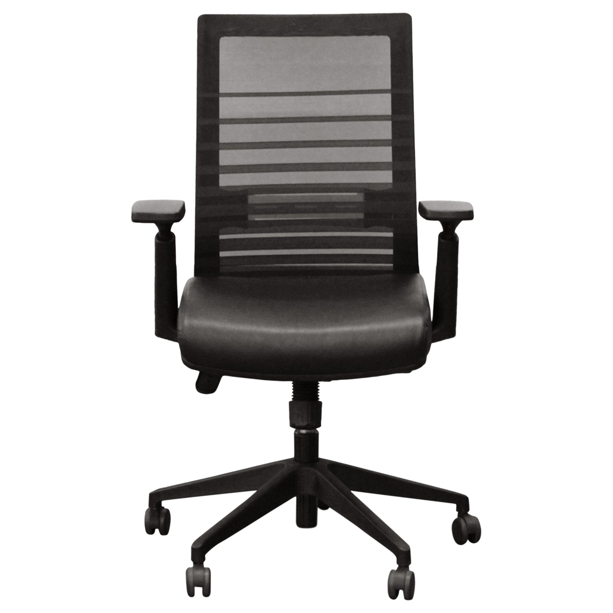 Compel Lucky Task Chair, Black Leather - New CLOSEOUT