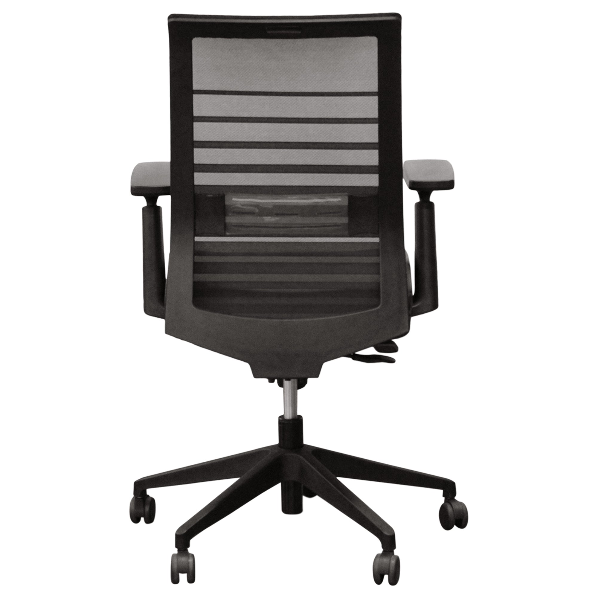 Compel Lucky Task Chair, Black Leather - New CLOSEOUT