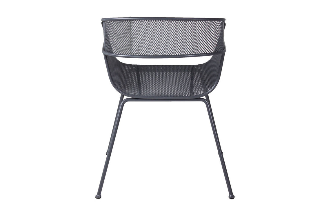 Grey Metal Scoop Chair - Used