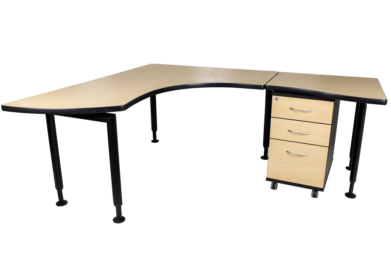 Watson Fusion L Shape Office Desk - Right Side - 78" x 66" - Preowned