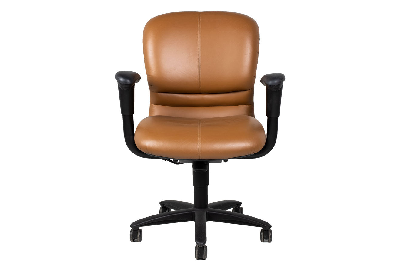 Haworth Leather Conference Chair - Preowned