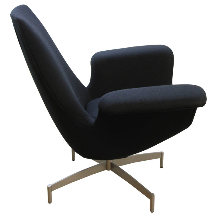 HBF Dialogue Swivel Lounge Chair, Black - Preowned