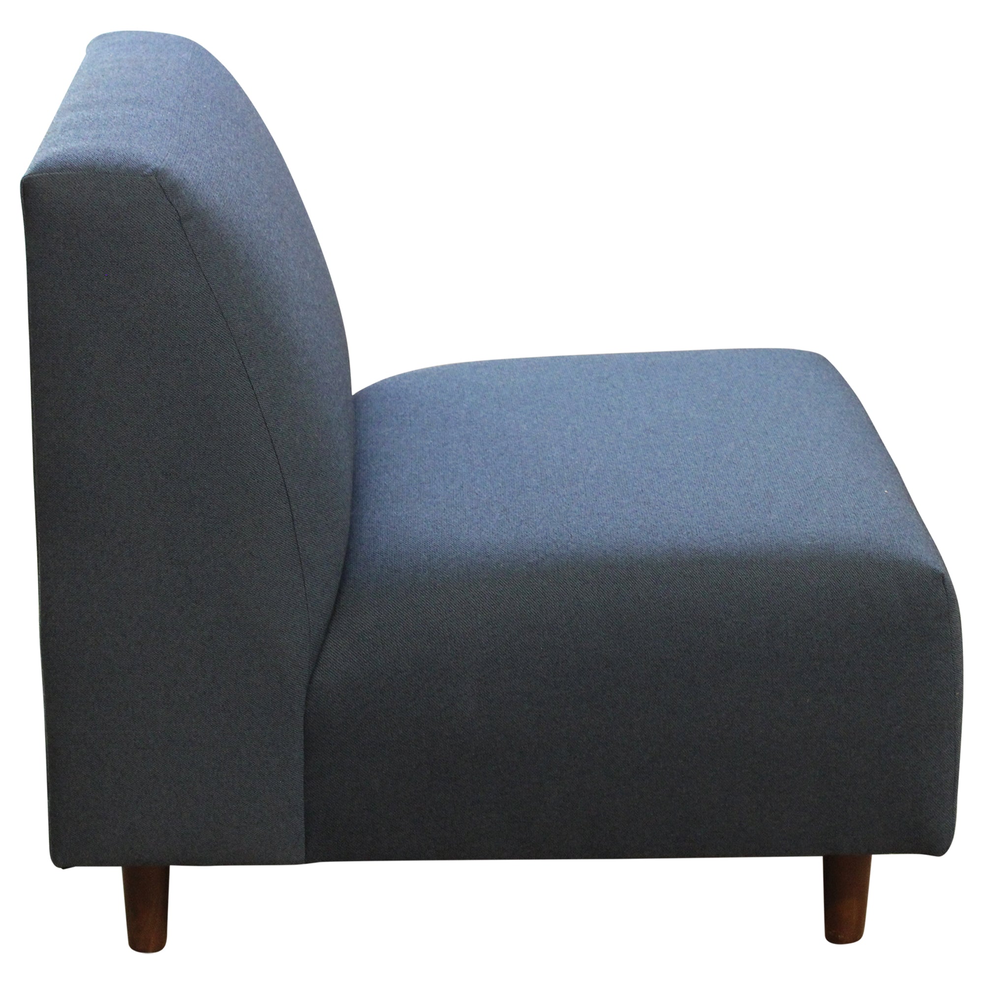 Armless Blue Lounge Chair - Preowned