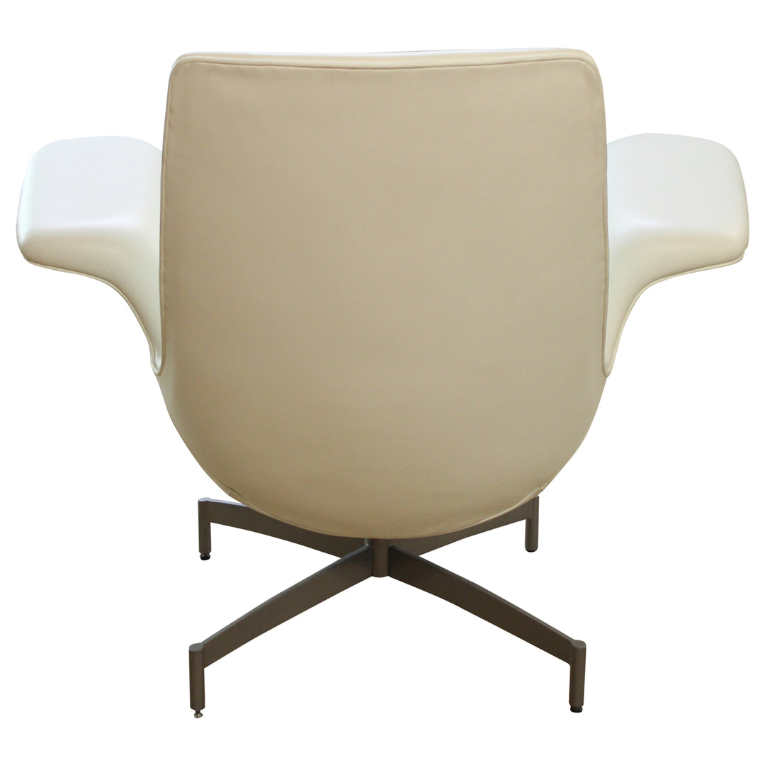HBF Dialogue Swivel Lounge Chair - White - Preowned