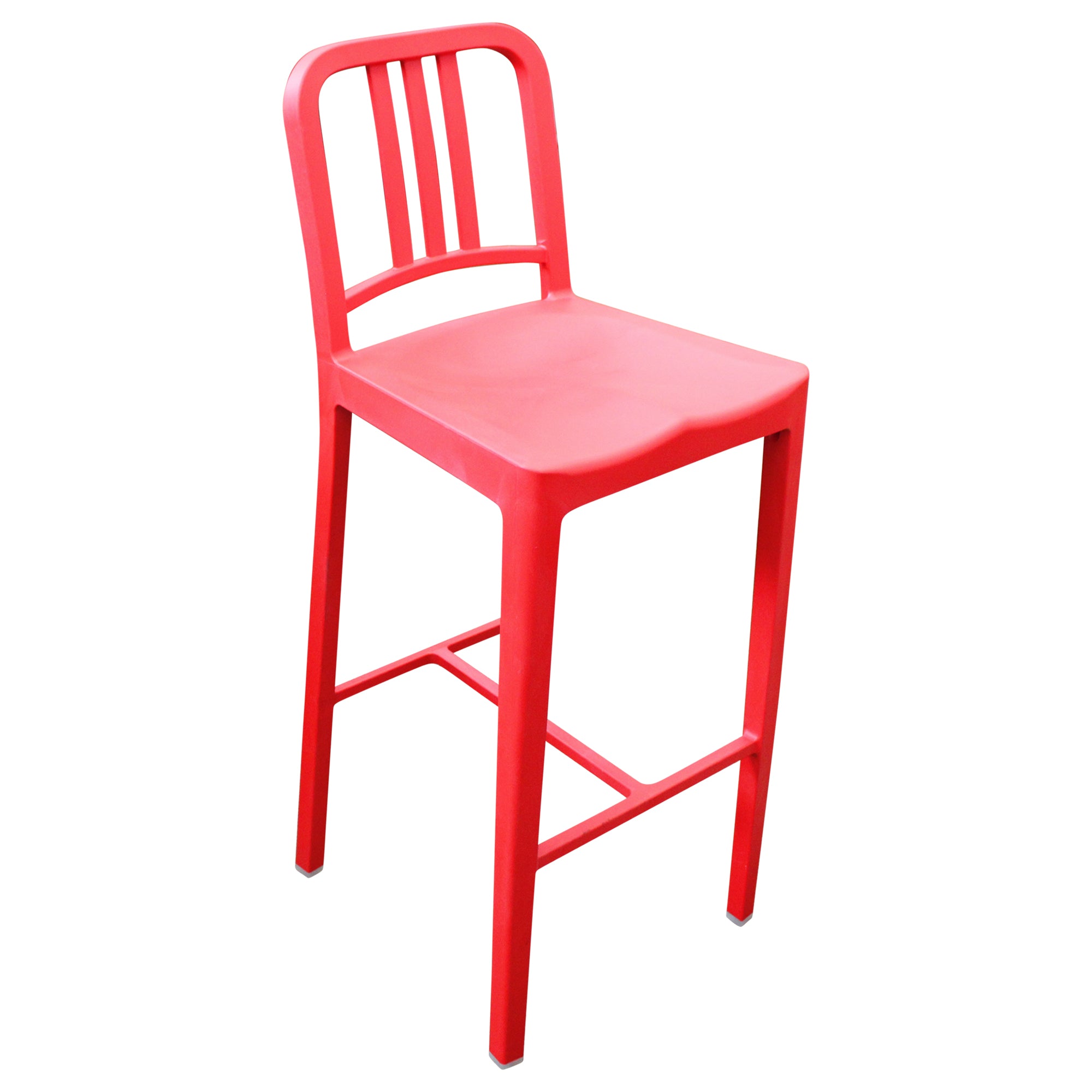 Emeco 111 Navy Barstool - Red - Preowned
