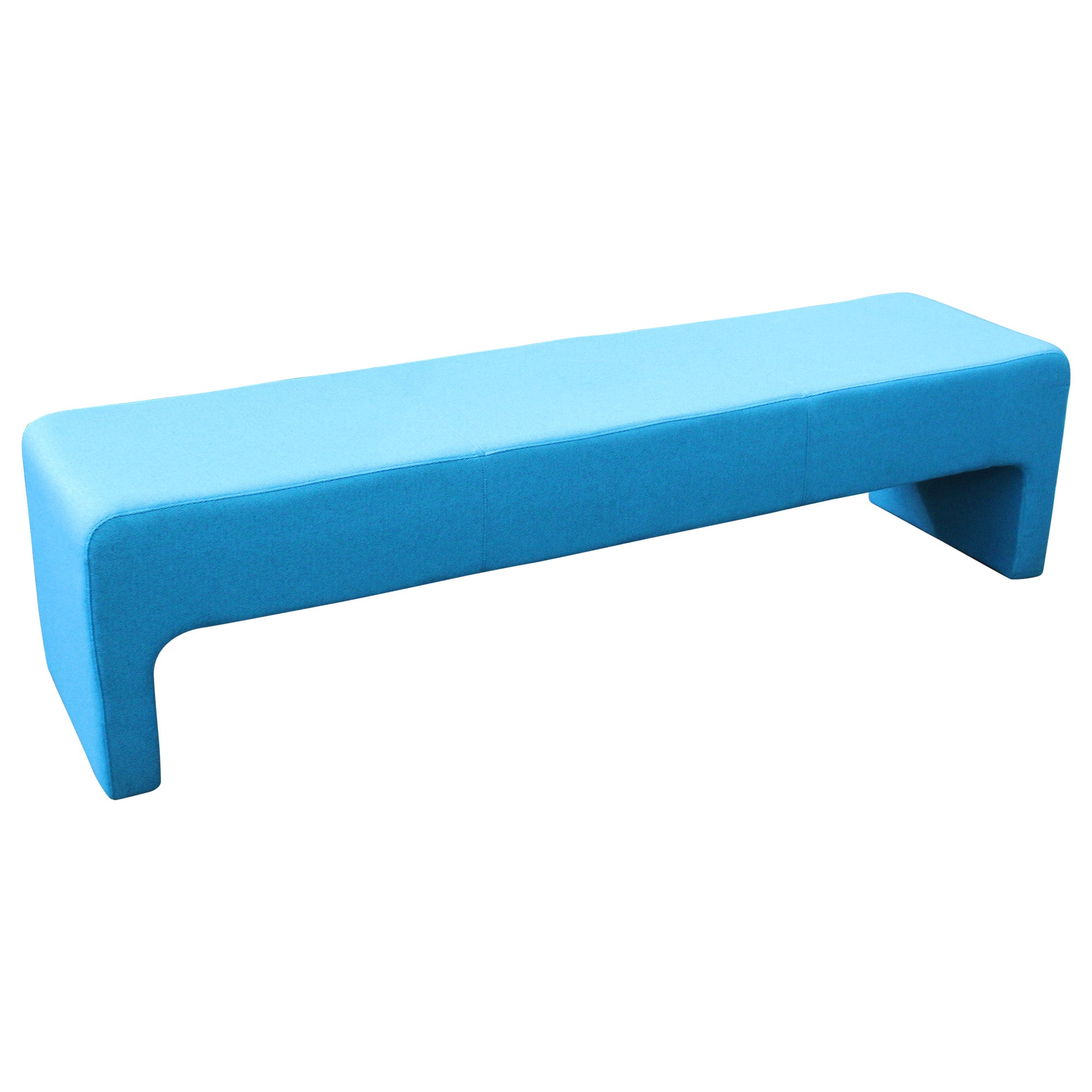 Upholstered Armless Bench -  Blue - Preowned