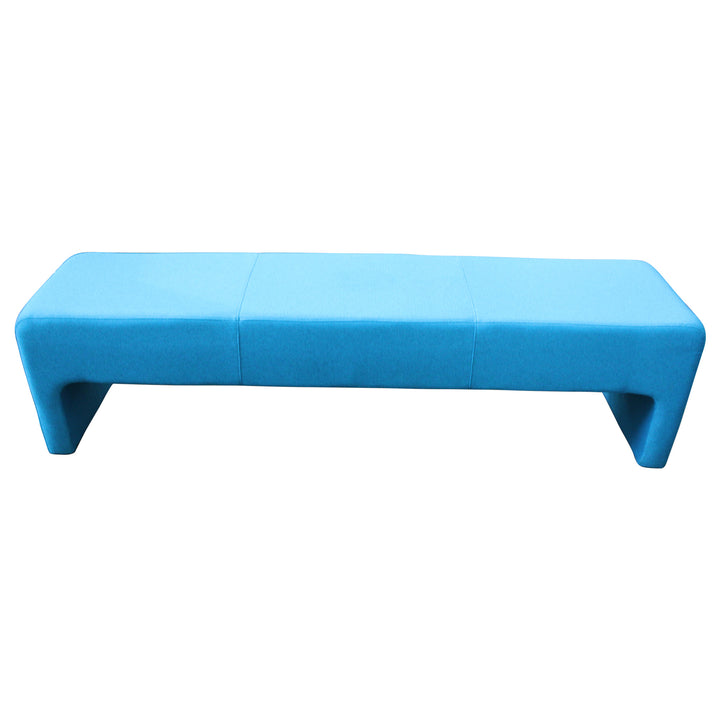 Upholstered Armless Bench -  Blue - Preowned