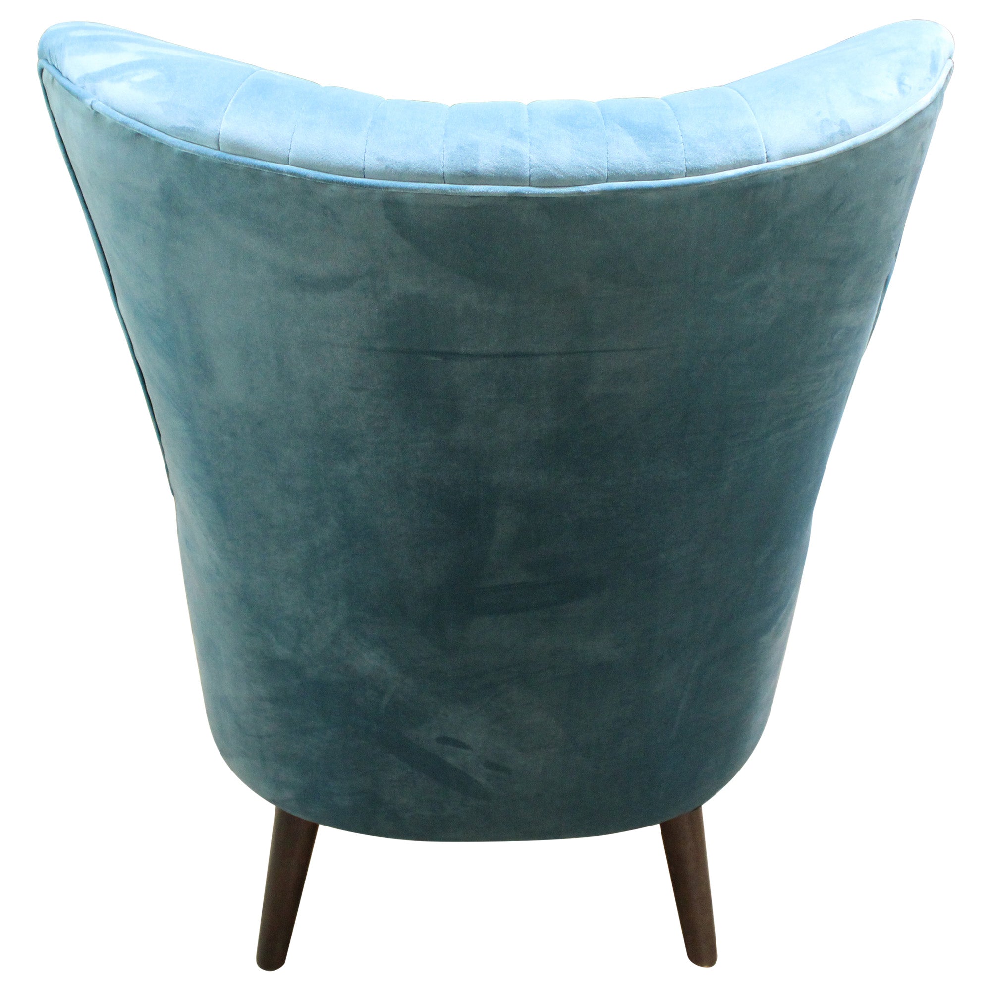 Uttermost Blue Velvet Lounge Chair - Preowned