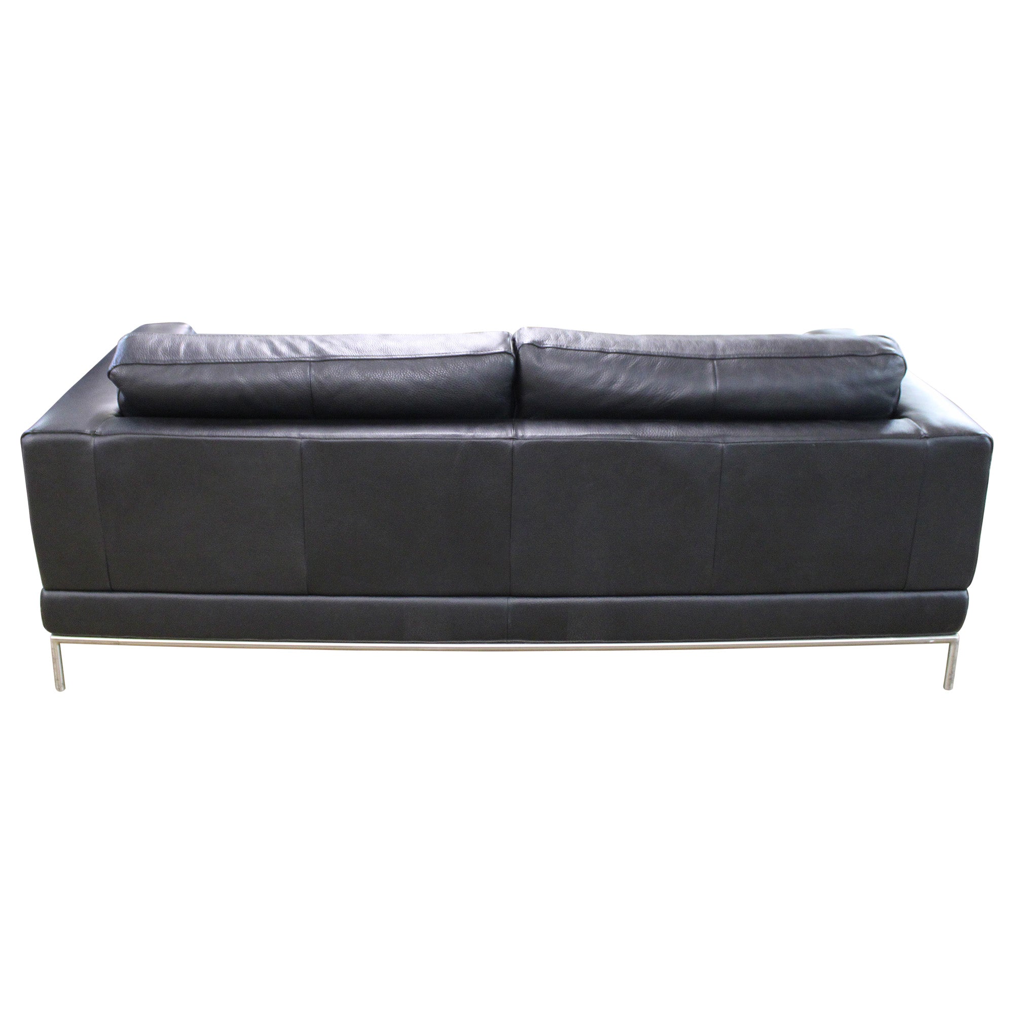 IKEA Arild Black Leather Couch - Preowned Office Furniture