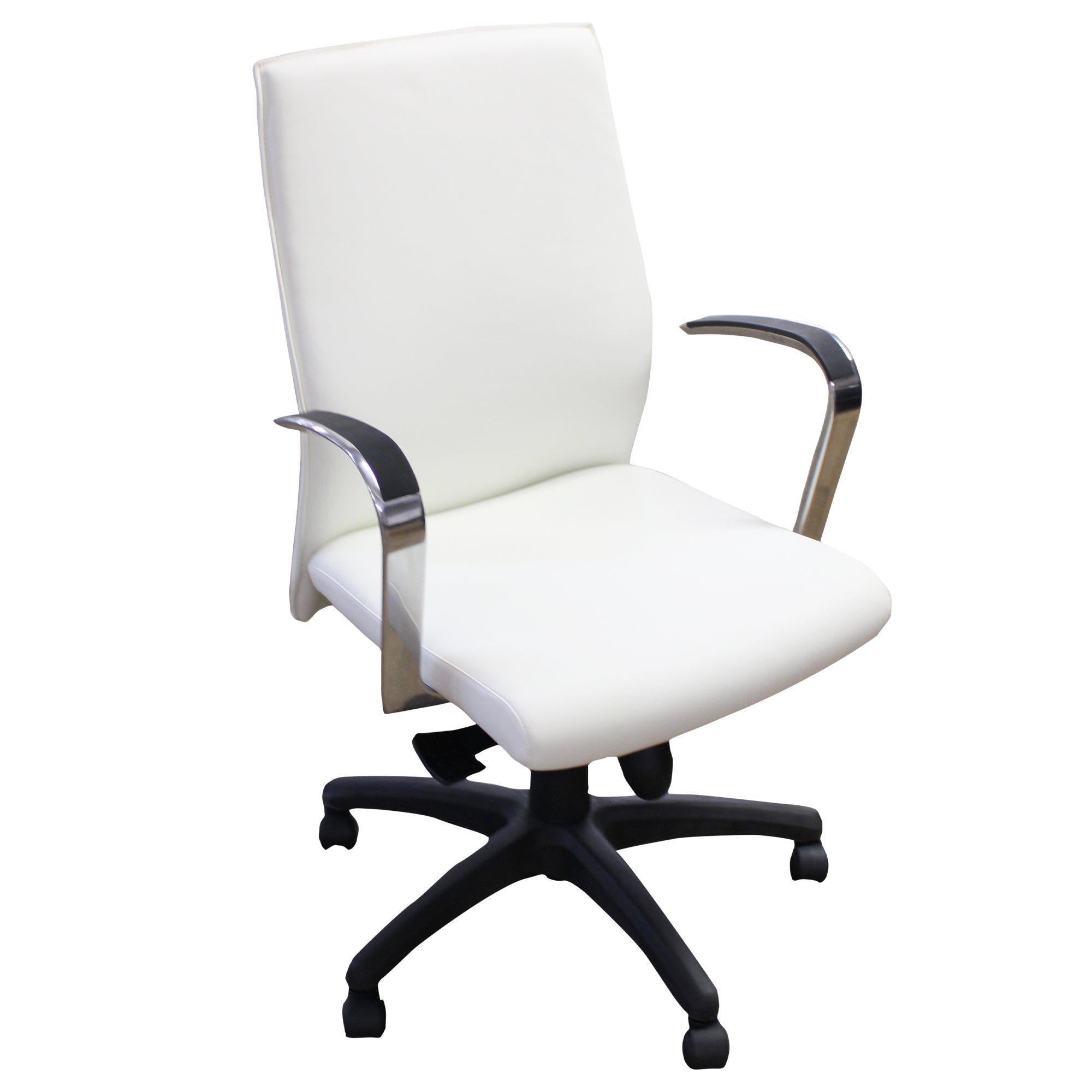 Compel Maxim Conference Chair - White - Silver Arm