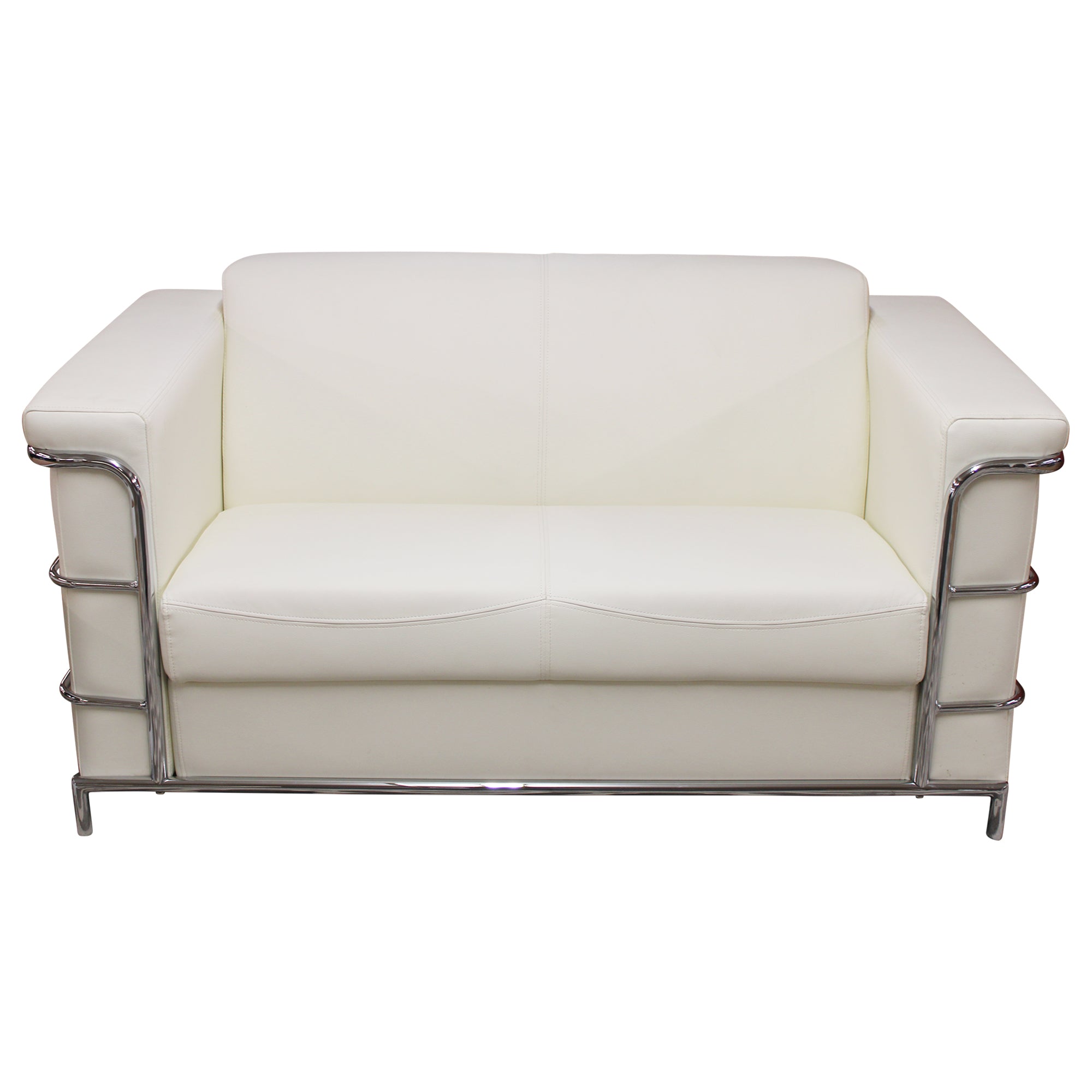 Compel Zia Lounge 2 Seat Sofa, White - New CLOSEOUT