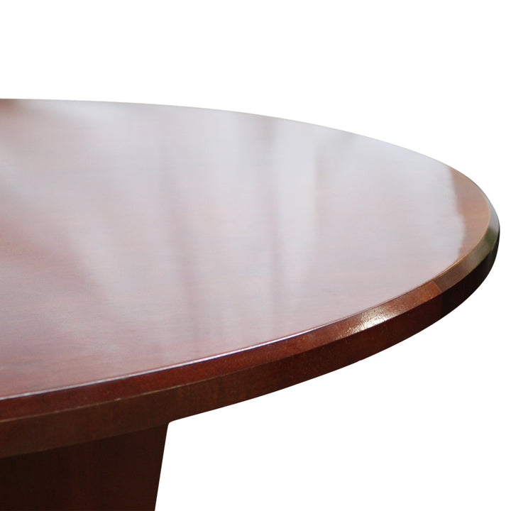 Cherry Wood Conference Table, Round - Preowned