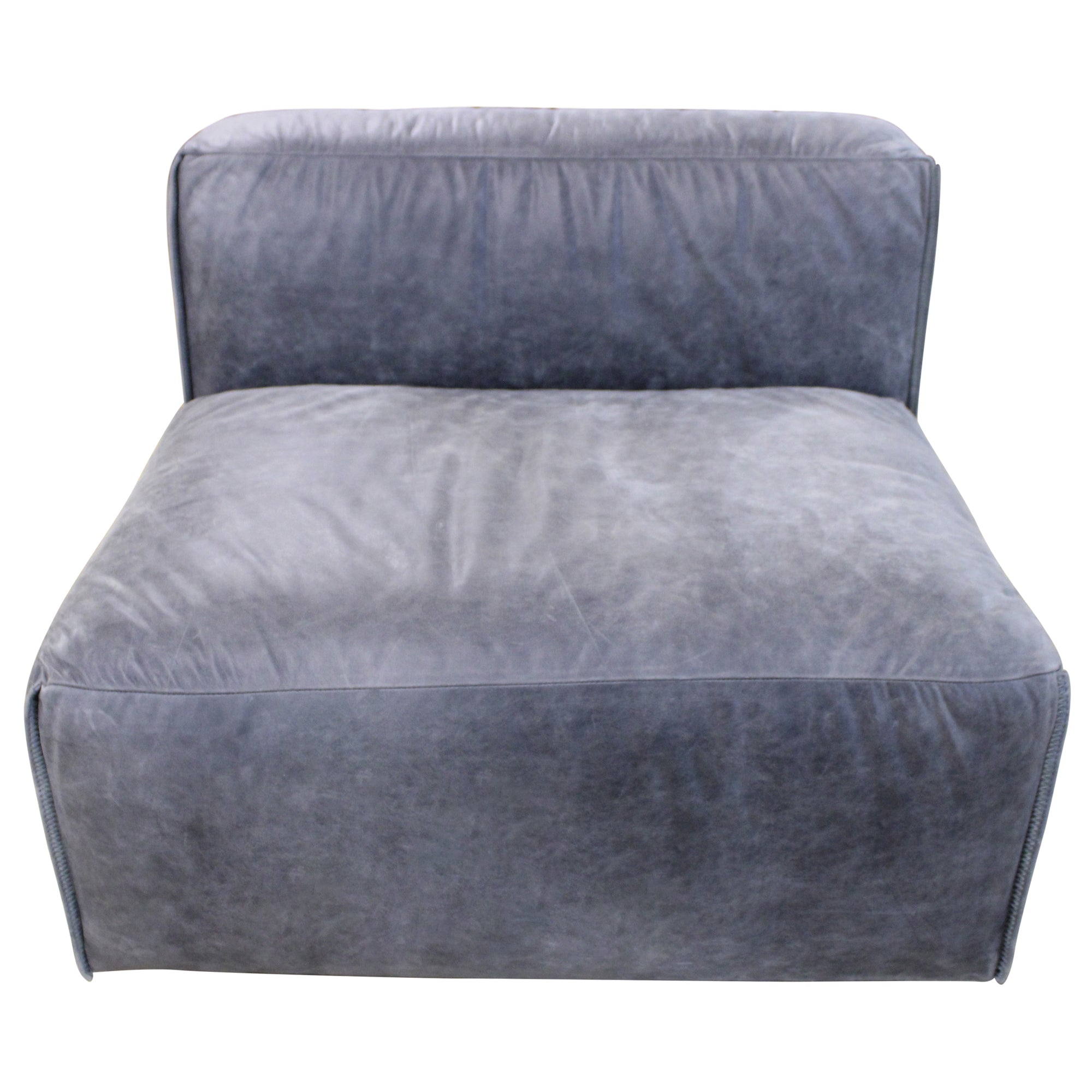 Cleon Leather Armless Lounge Chair - Preowned
