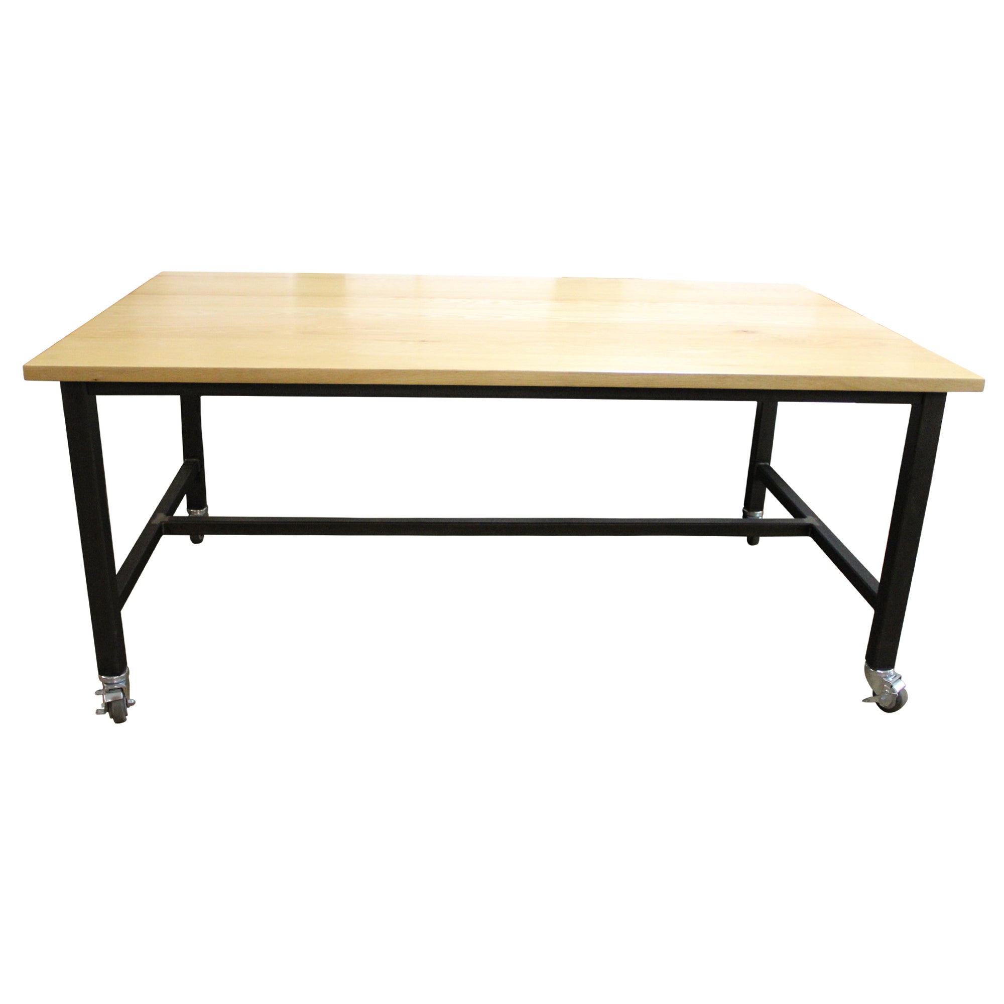 Industrial Collaboration Table w/ Casters, Maple - Preowned