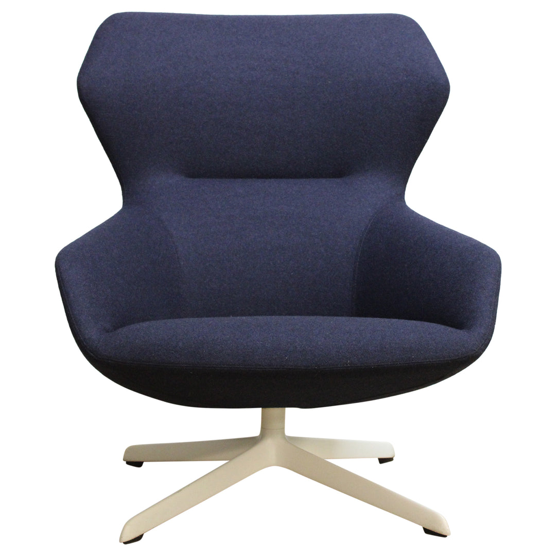 Davis Ginkgo Lounge Chair,  Blue - Preowned