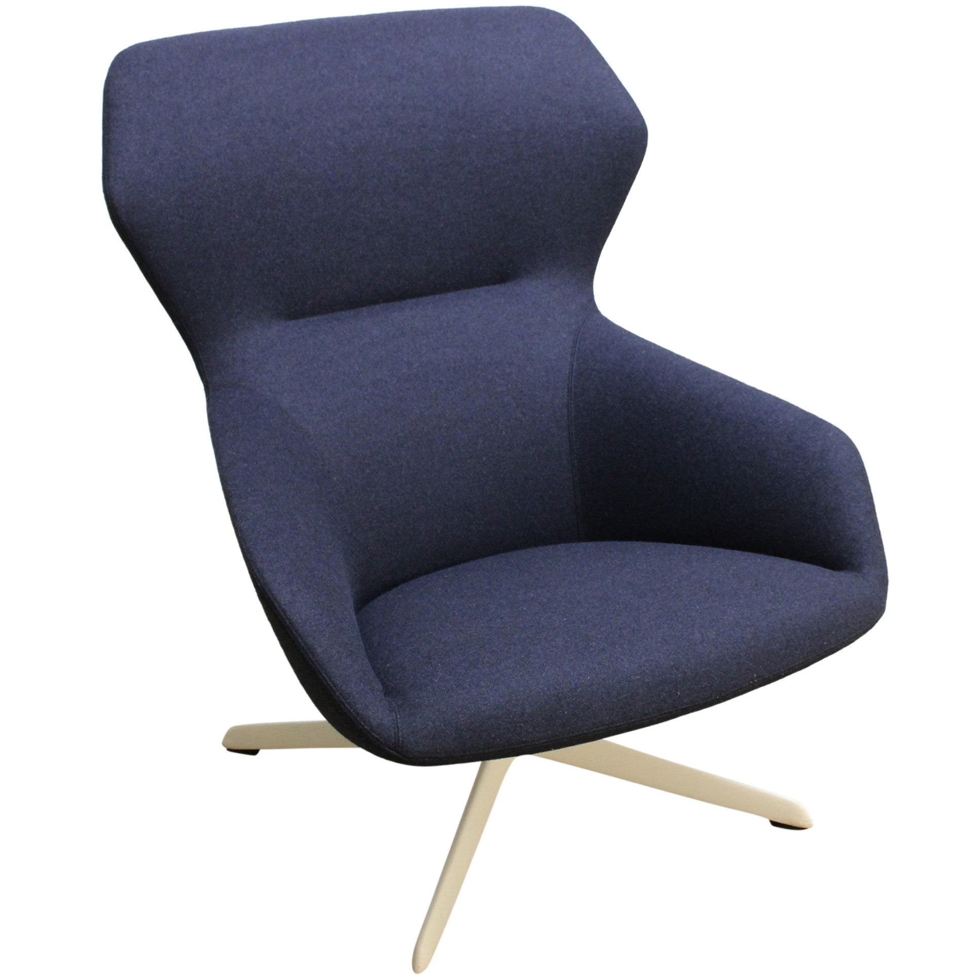 Davis Ginkgo Lounge Chair,  Blue - Preowned