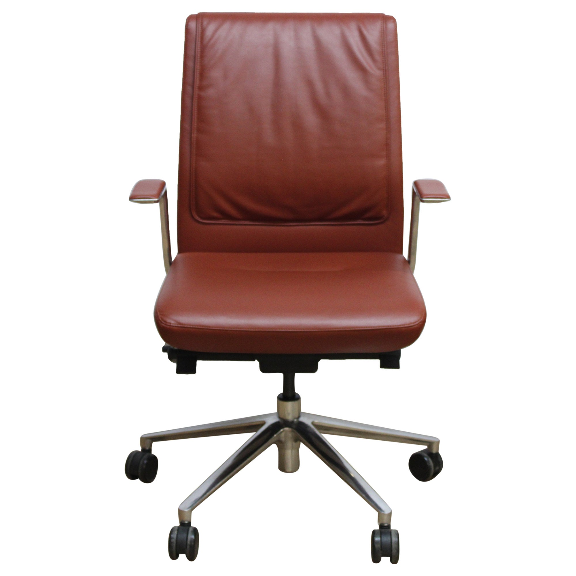 Bernhardt Design Alta Conference Chair, with Back Cushion, Red Clay - Preowned