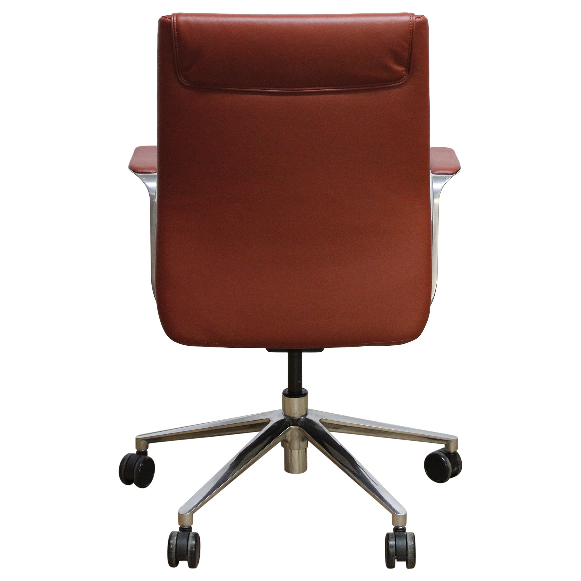 Bernhardt Design Alta Conference Chair, with Back Cushion, Red Clay - Preowned