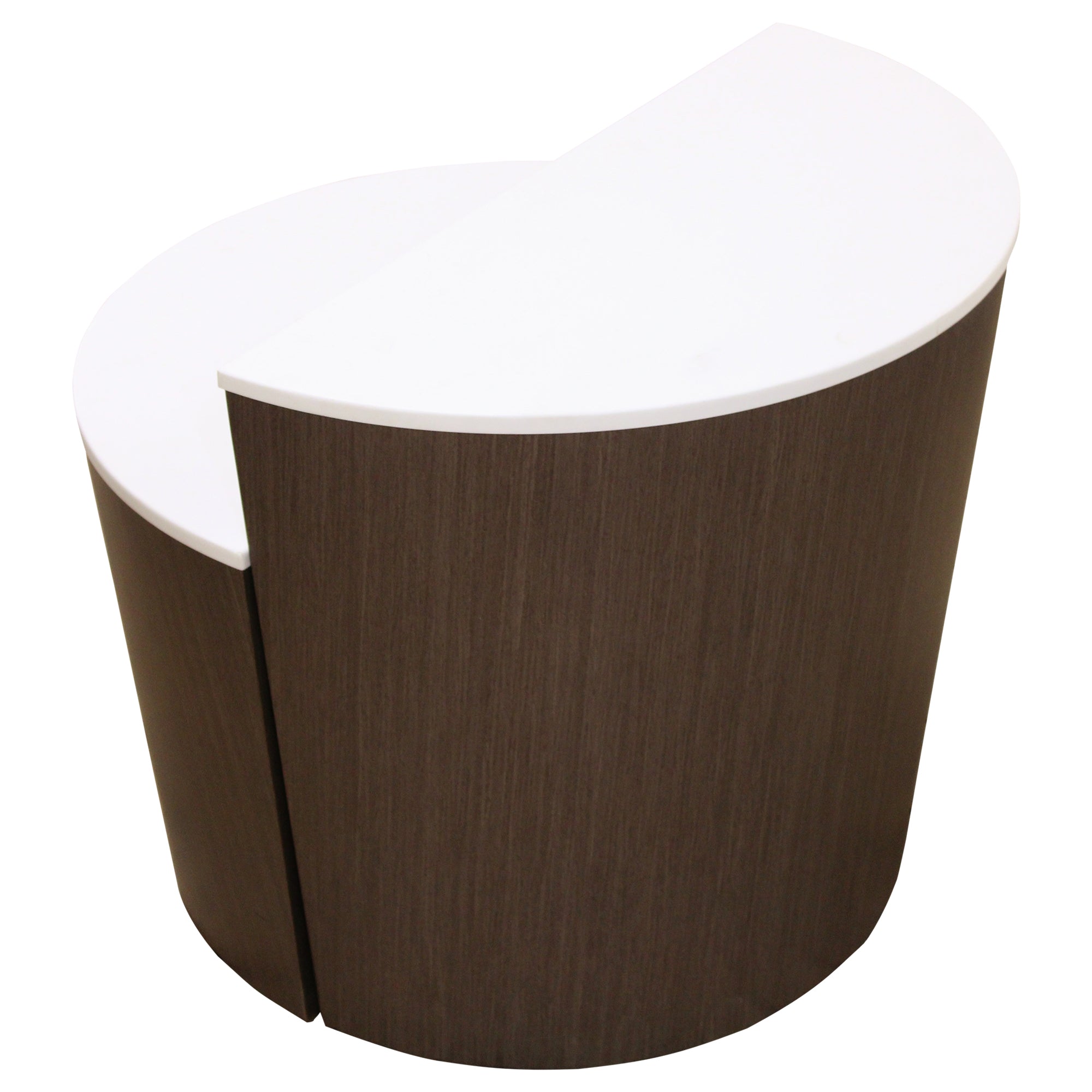 OFS X&O Split Tapered Half Cylinder Table, Brown - Preowned